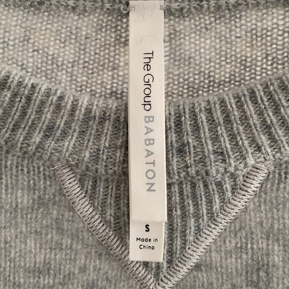 The Group by Babaton Luxe Cashmere Grey Cropped Crew Sweater - Picture 2 of 8